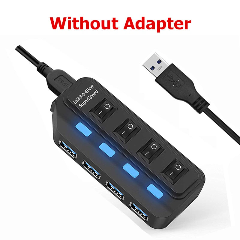 USB 3.0 HUB Multi 4 7 Port Usb Splitter