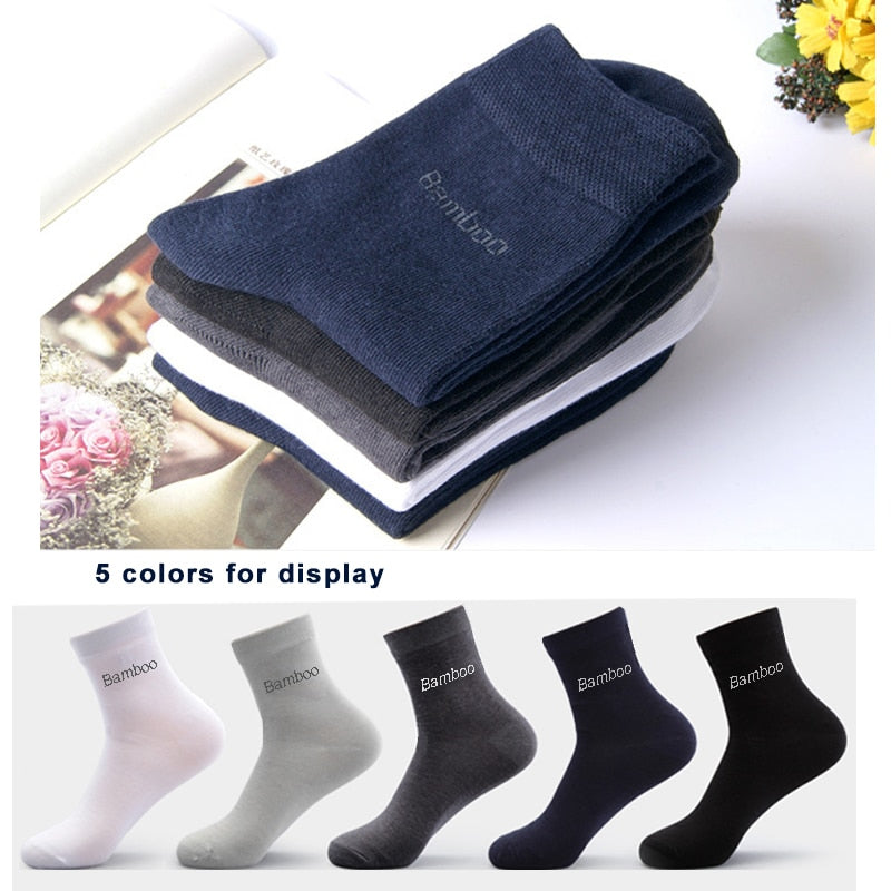 10Pairs/Lot Men Bamboo Socks