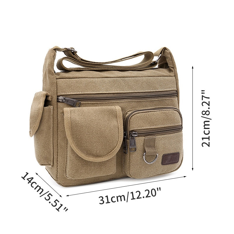 Canvas Messenger Bag for Men