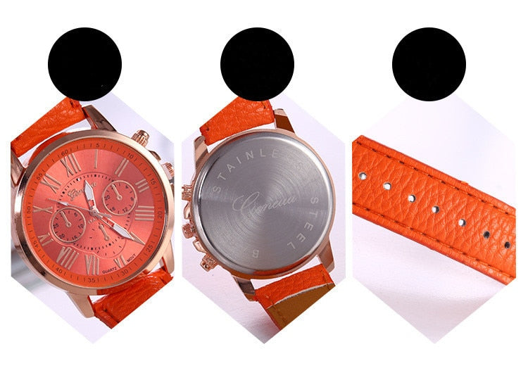 Luxury Woman Watch Leather