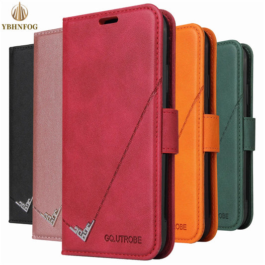 Flip Phone Case For iPhone 15 14 11 12 Pro Max 13 Mini XR X XS 7 8 Plus 6S Plus SE 2022 Leather Holder Wallet Satnd Cover Coque