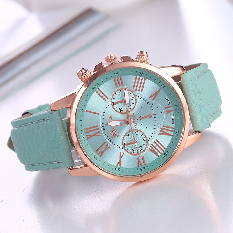 Luxury Woman Watch Leather
