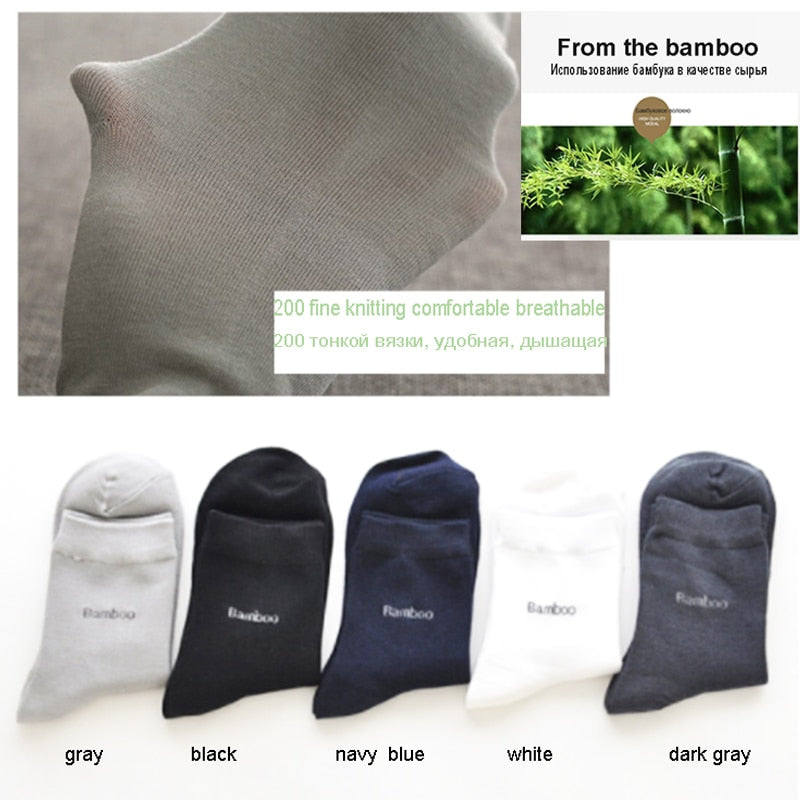 10Pairs/Lot Men Bamboo Socks