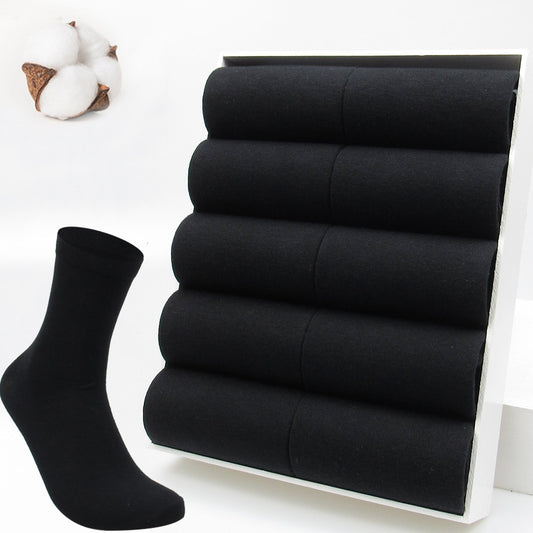 10 Pairs Men's Cotton Socks New Style Black