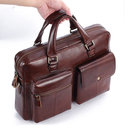 Men Genuine Leather Handbag