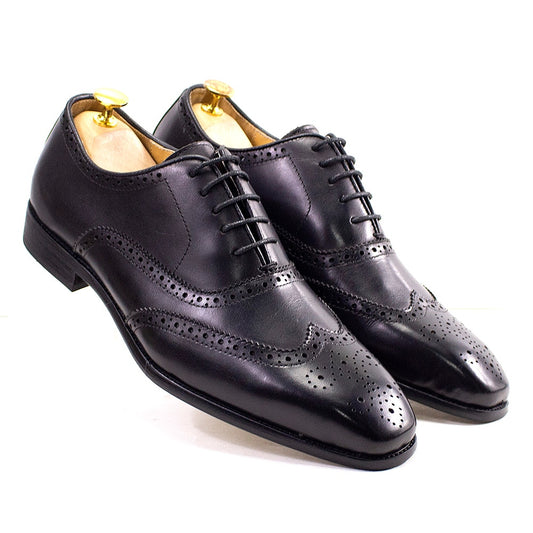 Handmade Men's Wingtip Oxford Shoes