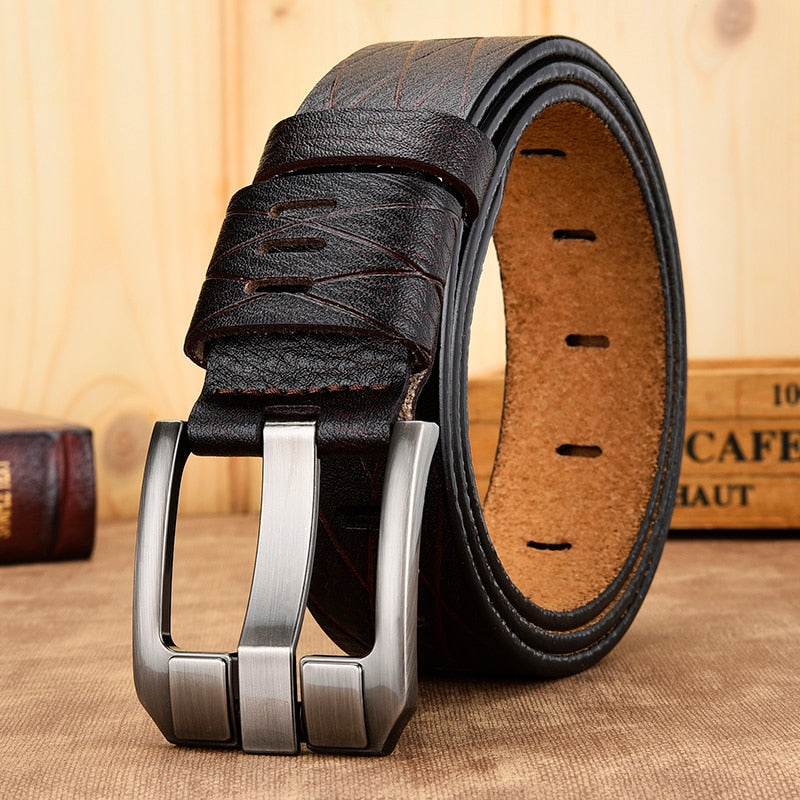 Male leather belt