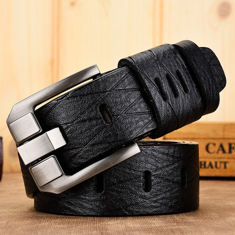 Male leather belt