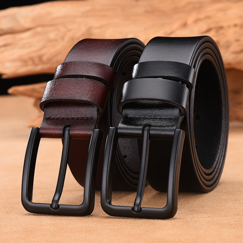 Leather luxury strap male belts