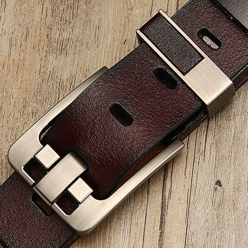 Male leather belt