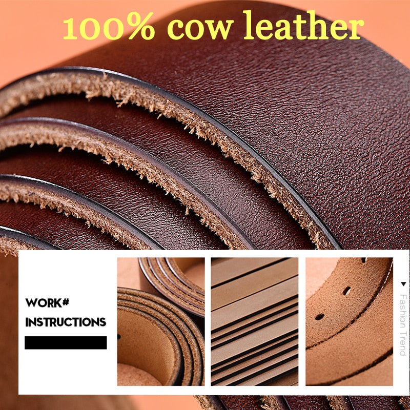 Male leather belt