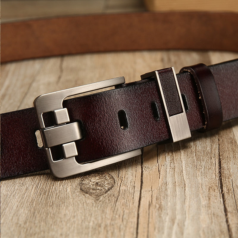 Male leather belt