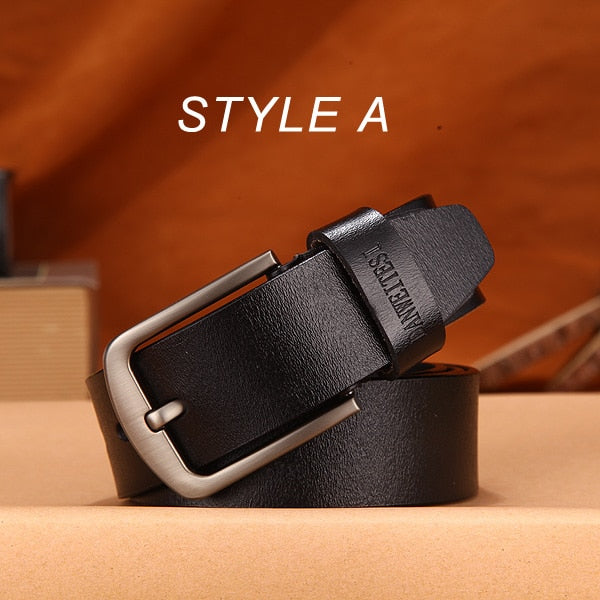 Male leather belt