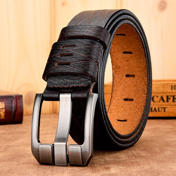 Male leather belt