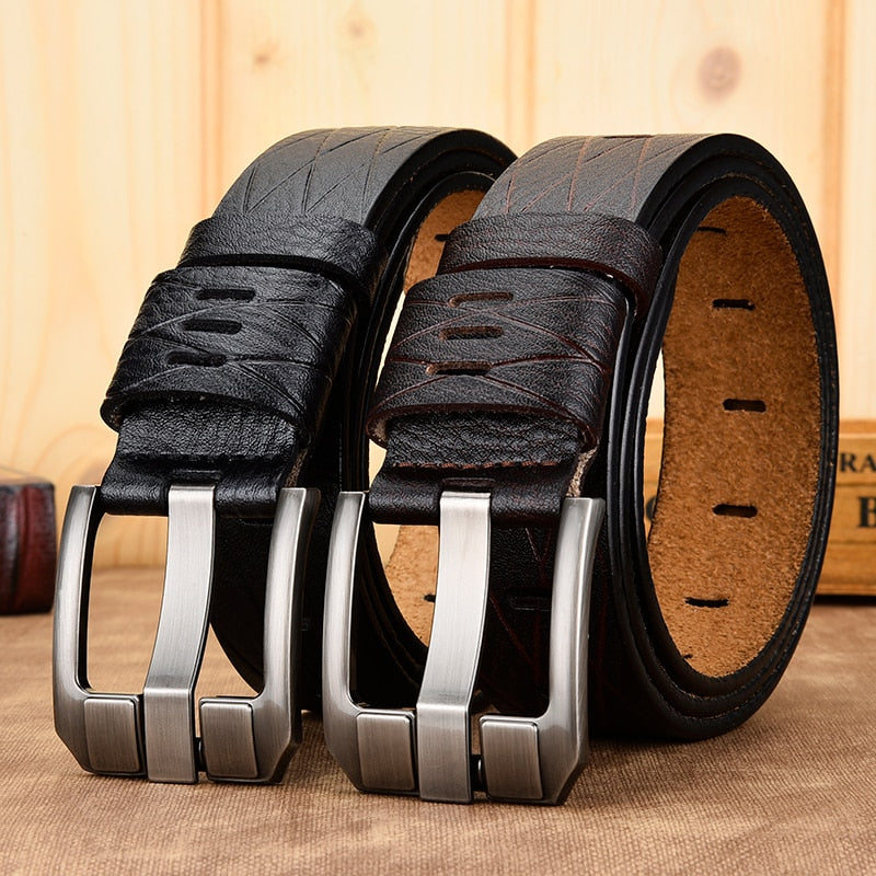 Male leather belt