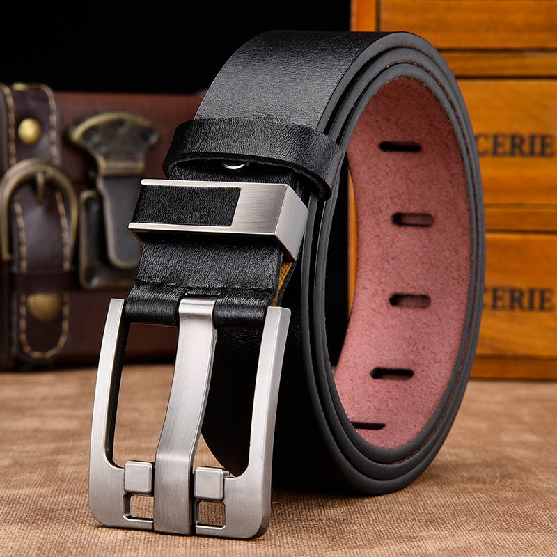 Male leather belt