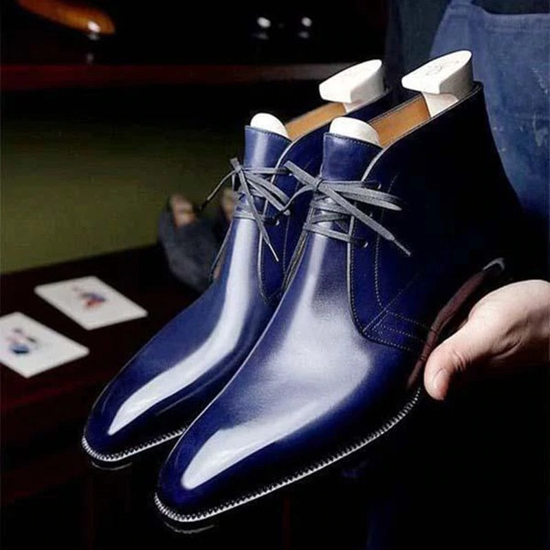 Business Handmade Pu Leather Shoes for Men