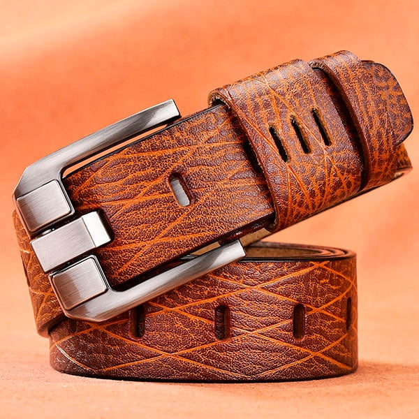 Male leather belt