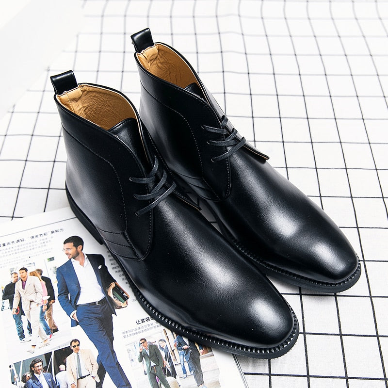 Business Handmade Pu Leather Shoes for Men