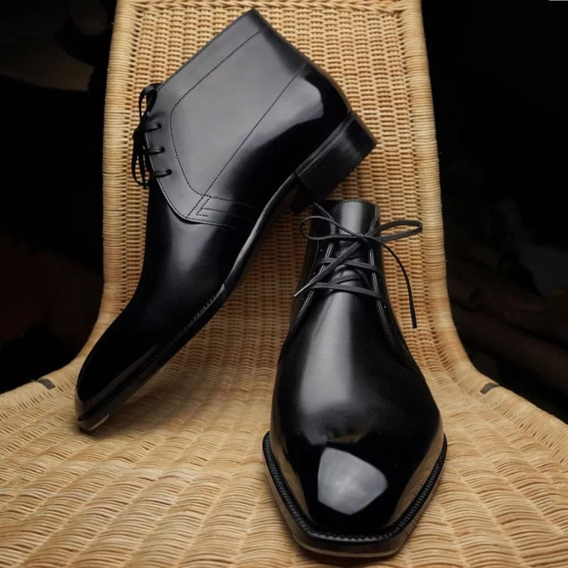 Business Handmade Pu Leather Shoes for Men