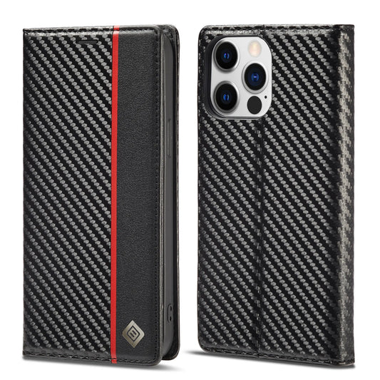 Luxury Carbon Fiber Leather Wallet Case For iPhone 15 14 Pro Max 13 12 11 XS X 7 8 6s Plus XR SE 2022 Magnetic Flip Book Cover